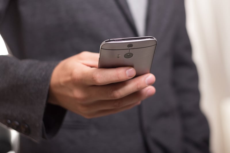 Businesswoman with smartphone